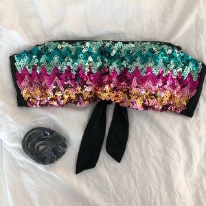Sequence bikini bandeau top